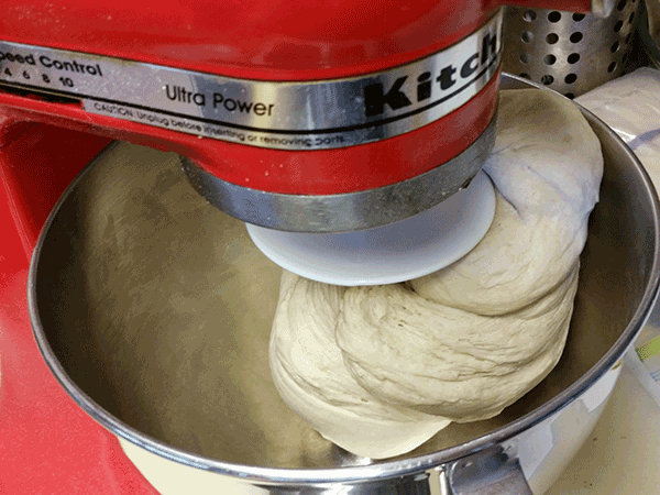 dough-hook initial kneading