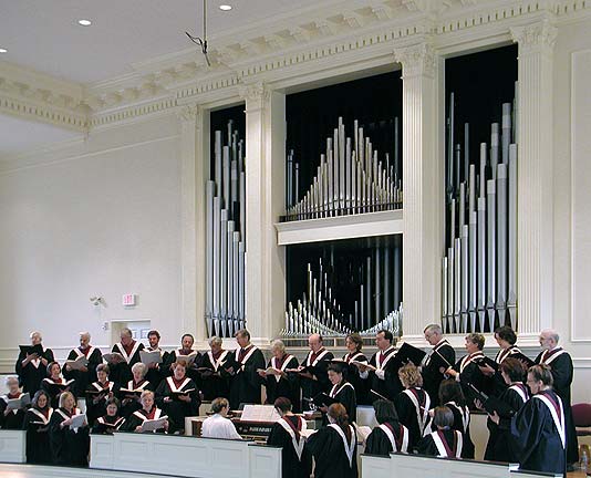 Choir singing during the service